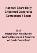 National Board Early Childhood Generalist Component 1 Exam Study Guide & Practice Questions PDF &lpar;2026&ndash;2027&rpar;