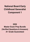 National Board Early Childhood Generalist Component 1 Exam &lpar;2026&ndash;2027&rpar; Study Guide & Practice Questions PDF