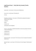 Legal Research Exam 1 &ndash; Study Guide&comma; Key Concepts & Practice Questions