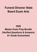 Funeral Director State Board Exam Arts 2026&ndash;2027 Study Guide & Practice Questions PDF