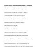 Math 221 Exam 1 &ndash; Study Guide&comma; Practice Problems & Exam Review