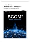 Test Bank &mdash; BCOM&colon; Business Communication&comma; 11th Edition &lpar;Lehman&comma; DuFrene & Walker&comma; 2023&rpar;&comma; Chapters 1-14 &vert; All Chapters Covered