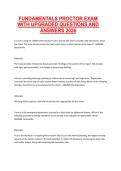 Fundamentals Proctor Exam 2026 with Upgraded Questions and Answers for Nursing Fundamentals Preparation