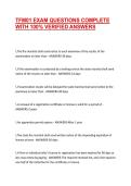 TFM01 EXAM QUESTIONS COMPLETE AND 100&percnt; VERIFIED ANSWERS &vert; VERIFIED EXAM QUESTIONS