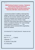 CNMI Plumbing Contractor Licensing &ndash; Residential &NewLine;Exam Practice Questions And Correct &NewLine;Answers&vert;&vert;Verified Exam&excl;&excl;&excl;&vert;&vert; &lpar;Verified Answers&rpar; Plus &NewLine;Rationales 2026 Q&A &vert; Instant Download Pdf 
