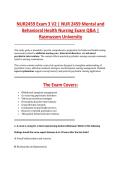 NUR2459 Exam 3 V2 &vert; NUR 2459 Mental and &NewLine;Behavioral Health Nursing Exam Q&A &vert; &NewLine;Rasmussen University 