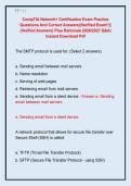 CompTIA Network&plus; Certification Exam Practice &NewLine;Questions And Correct Answers&vert;&vert;Verified Exam&excl;&excl;&vert;&vert; &NewLine;&lpar;Verified Answers&rpar; Plus Rationale 2026&sol;2027 Q&A&vert; &NewLine;Instant Download Pdf 
