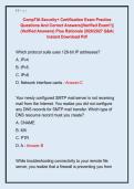CompTIA Security&plus; Certification Exam Practice &NewLine;Questions And Correct Answers&vert;&vert;Verified Exam&excl;&excl;&vert;&vert; &NewLine;&lpar;Verified Answers&rpar; Plus Rationale 2026&sol;2027 Q&A&vert; &NewLine;Instant Download Pdf 