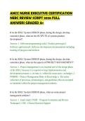 ANCC NURSE EXECUTIVE CERTIFICATION &NewLine;NEBC REVIEW SCRIPT 2026 FULL &NewLine;ANSWERS GRADED A&plus; 