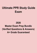 Ultimate PPR Study Guide Exam &ndash; Complete Practice Questions & Answers PDF &lpar;2026&ndash;2027&rpar;