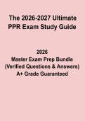 The 2026&ndash;2027 Ultimate PPR Exam Study Guide & Practice Questions PDF