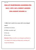 CPT MAINTENANCE AWARENESS PRE-TEST&colon; KEY CONCEPTS AND STUDY GUIDE
