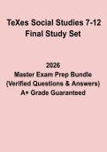 TExES Social Studies 7&ndash;12 Final Study Set & Practice Questions PDF &lpar;2026&ndash;2027&rpar;