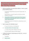 WGU D115 Advanced Pathophysiology Exam Prep Master Set 2026 &vert; Practice Questions & Verified Answers