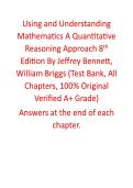 Using and Understanding Mathematics&colon; A Quantitative Reasoning Approach&comma; 8th Edition by Jeffrey O&period; Bennett & William L&period; Briggs &vert; ISBN 978-0137575336 &vert; Comprehensive Quantitative Reasoning Study Guide & Practice Resource