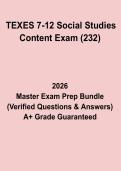 TExES 7&ndash;12 Social Studies Content Exam &lpar;232&rpar; Study Guide & Practice Questions PDF &lpar;2026&ndash;2027&rpar;