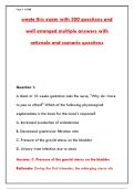 CREATE A COMPREHENSIVE EXAM WITH 300 WELL-STRUCTURED MULTIPLE-CHOICE QUESTIONS&comma; ANSWERS&comma; RATIONALES&comma; AND SCENARIOS