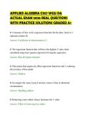 APPLIED ALGEBRA C957 WGU OA &NewLine;ACTUAL EXAM 2026 REAL QUESTIONS &NewLine;WITH PRACTICE SOLUTIONS GRADED A&plus;