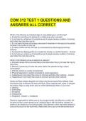 COM 312 TEST 1 QUESTIONS AND ANSWERS ALL CORRECT