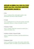 APPLIED ALGEBRA C957 WGU OA STUDY &NewLine;GUIDE 2026 FULL SOLUTION QUESTIONS &NewLine;AND ANSWERS GRADED A&plus;