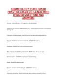 Cosmetology State Board Practice Exam for Illinois with Updated Questions and Answers for Licensing Preparation