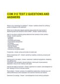 COM 312 TEST 2 QUESTIONS AND ANSWERS 