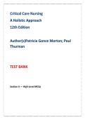 Critical Care Nursing Test Bank &vert; Morton 12th Edition ICU Practice Questions&comma; NGN NCLEX Prep & Exam Review&NewLine;