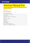 Solutions Manual for Automotive Engines&colon; Diagnosis&comma; Repair&comma; and Rebuilding&comma; 9th Edition &ndash; Tim Gilles & Tim LeVan &lpar;Chapters 1&ndash;19&comma; Verified&comma; A&plus; Grade&rpar;