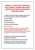 COMSAE 114 EXAM &vert; REAL QUESTIONS&NewLine;WITH CORRECT ANSWERS AND EXPERT&NewLine;VERIFIED RATIONALES &vert; GUARANTEED&NewLine;EXAM EXCELLENCE&NewLine;