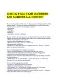 COM 312 FINAL EXAM QUESTIONS AND ANSWERS ALL CORRECT 