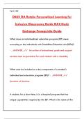 D662 OA RETAKE GUIDE&colon; PERSONALIZED LEARNING FOR INCLUSIVE CLASSROOMS &ndash; OA2 STUDY EXCHANGE PREREQUISITE