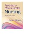 Psychiatric-Mental Health Nursing &lpar;9th Ed&period;&rpar; &ndash; Sheila Videbeck Test Bank