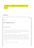 LCP4804 - Advanced Indigenous Law exam with answers