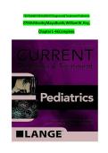 COMPLETE TEST BANK&colon; CURRENT Diagnosis and Treatment Pediatrics&comma; Twenty-Fourth Edition 24th Edition by William Hay Latest Update&period;&NewLine;