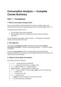Course Summary Conversation Analysis &vert; RUG &vert; 2025&sol;26