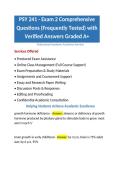 PSY 241 - Exam 2 Comprehensive Questions &lpar;Frequently Tested&rpar; with Verified Answers Graded A&plus;