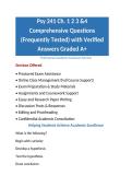 Psy 241 Ch&period; 1 2 3 &4 Comprehensive Questions &lpar;Frequently Tested&rpar; with Verified Answers Graded A&plus;