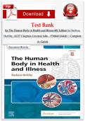 Human Body in Health and Illness 8th Ed Test Bank &vert; Herlihy &vert; Complete A&plus; Guide&NewLine;&NewLine;