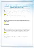 Georgia Insurance Adjuster Licensing Exam V2 &NewLine;2026&sol;2027 &vert; Real Exam Questions & Verified Answers &vert; &NewLine;Complete Prep Guide &vert; Grade A