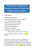 PSY 241 Exam Comprehensive Questions &lpar;Frequently Tested&rpar; with Verified Answers Graded A&plus;