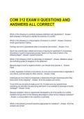 COM 312 EXAM II QUESTIONS AND ANSWERS ALL CORRECT