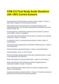COM 312 Final Study Guide Questions with 100&percnt; Correct Answers 