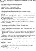 C&period;A&period;L&period;T EXAM STUDY GUIDE QUESTIONS WITH CORRECT ANSWERS LATEST UPDATE 