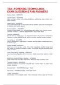TSA - FORENSIC TECHNOLOGY EXAM QUESTIONS AND ANSWERS