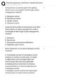Pesticide Applicator Certification Sample Questions &sol; score 100&percnt; &sol; 2025 update &sol; exam prep test bank