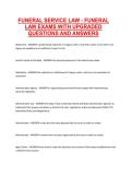 Funeral Law Exams with Upgraded Questions and Answers for Licensing Exam Preparation