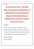 DYSRHYTHMIA BASIC B EXAM STUDY GUIDE &vert; PRACTICE QUESTIONS & ANSWER KEY