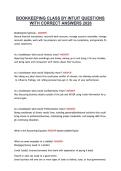 BOOKKEEPING CLASS BY INTUIT QUESTIONS &NewLine;WITH CORRECT ANSWERS 2026 