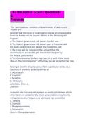 Life Insurance Exam Questions and Answers Complete Licensing Exam Preparation Study Guide A&plus;