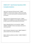 NSGD 2147 - Quiz Review Questions With Complete Solutions
